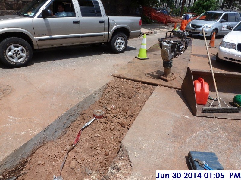 Backfilled and compacted at Rahway Ave. Facing the Administration Building (800x600)